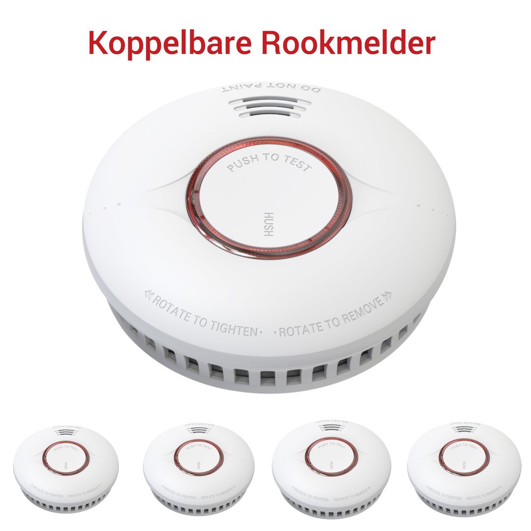 D&D Rookmelder TSS380D - HR Promo L Draadloos koppelbaar met 10 jaar lithium Batterij Met Q - Label - D&D Fireprotect